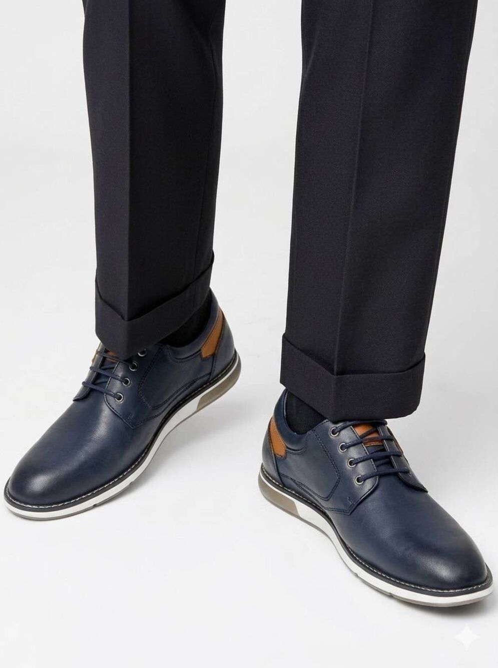 🩵NIB Blue Casual Oxford Derby Dress Shoes Men's Size 11 Wide
